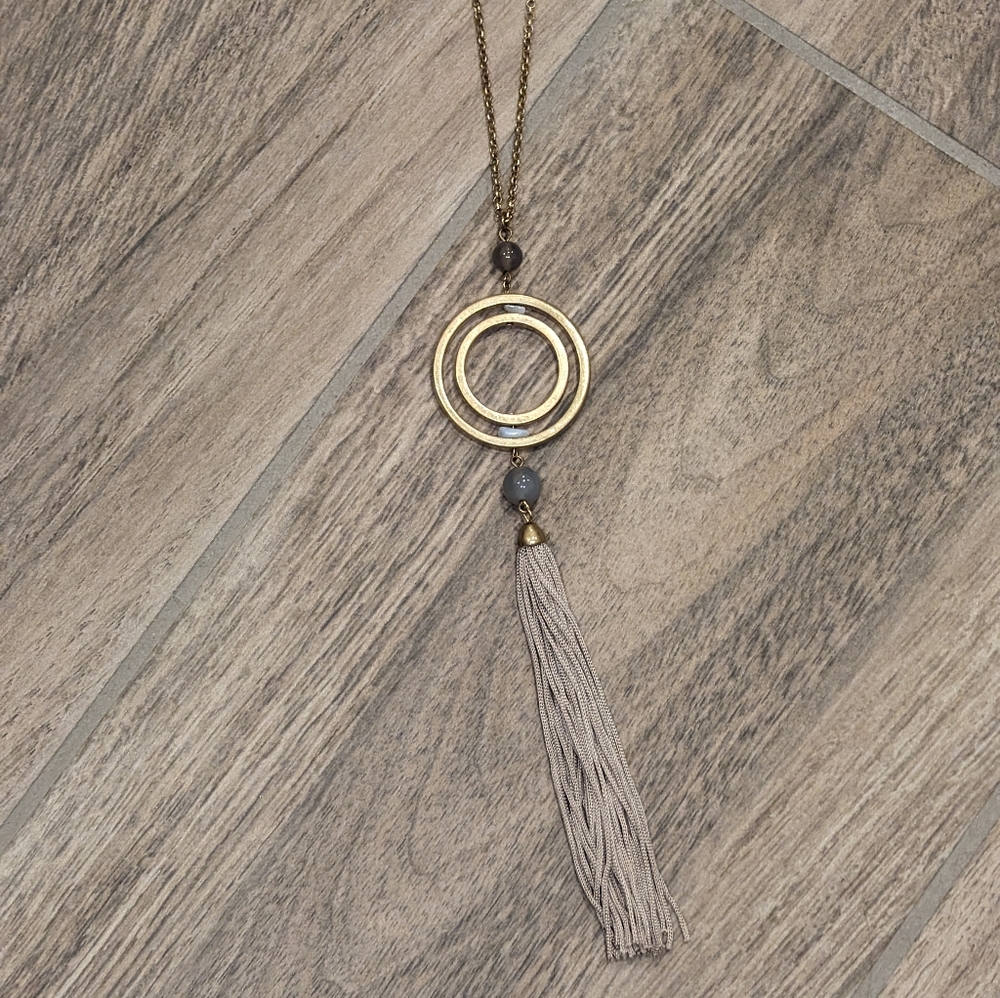 LOFT Long Tassel Necklace